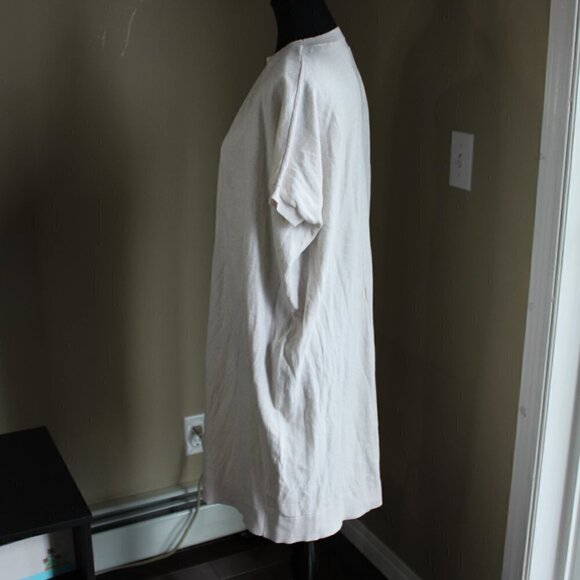 ALL Saints Size Small Shera Dress Cotton Blend Cream - Picture 5 of 7